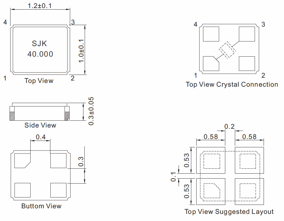 7S Series SMD 2016 Crystal Units |Crystal Units-SJK Crystal Units